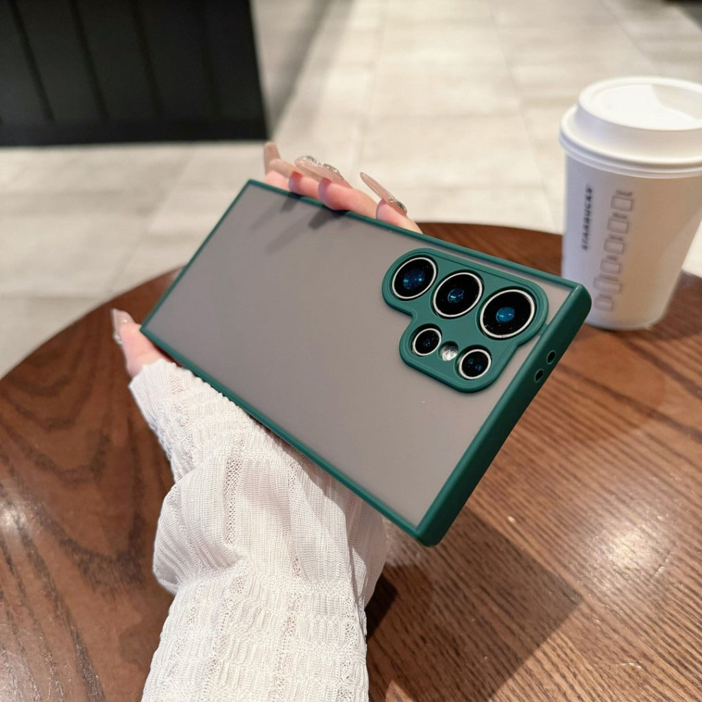 Contrast Color Silicone Protective Cover for Samsung with Frosted Finish - contrast color silicone frosted protective