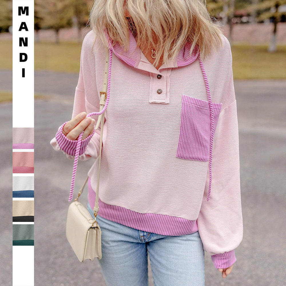 Contrast Color Twist Strip Pullover Street Fashion Sweater in Multiple Colors - Teleplus contrast color twist strip