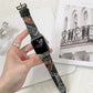 Contrasting Pattern Leather Watch Wristband for Apple Models - Laughing in Style with a contrasting pattern leather