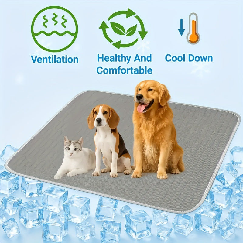 Cooling Silk Pad Pet Bed for Small Dogs and Cats Summer Sleeping Mat - Teleplus silk pad