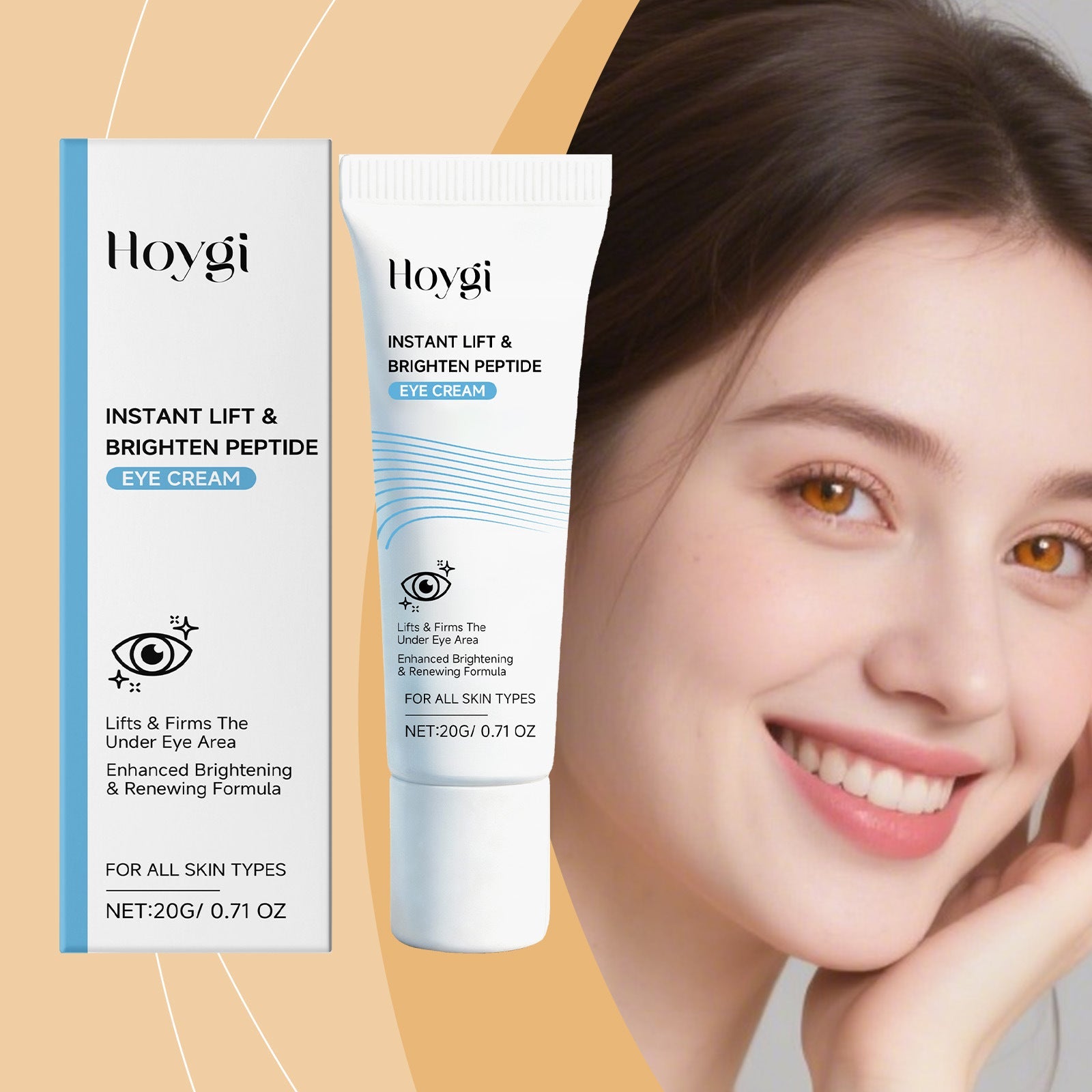 Copper Peptide Eye Cream Anti Aging Hydrating Firming Skincare Treatment