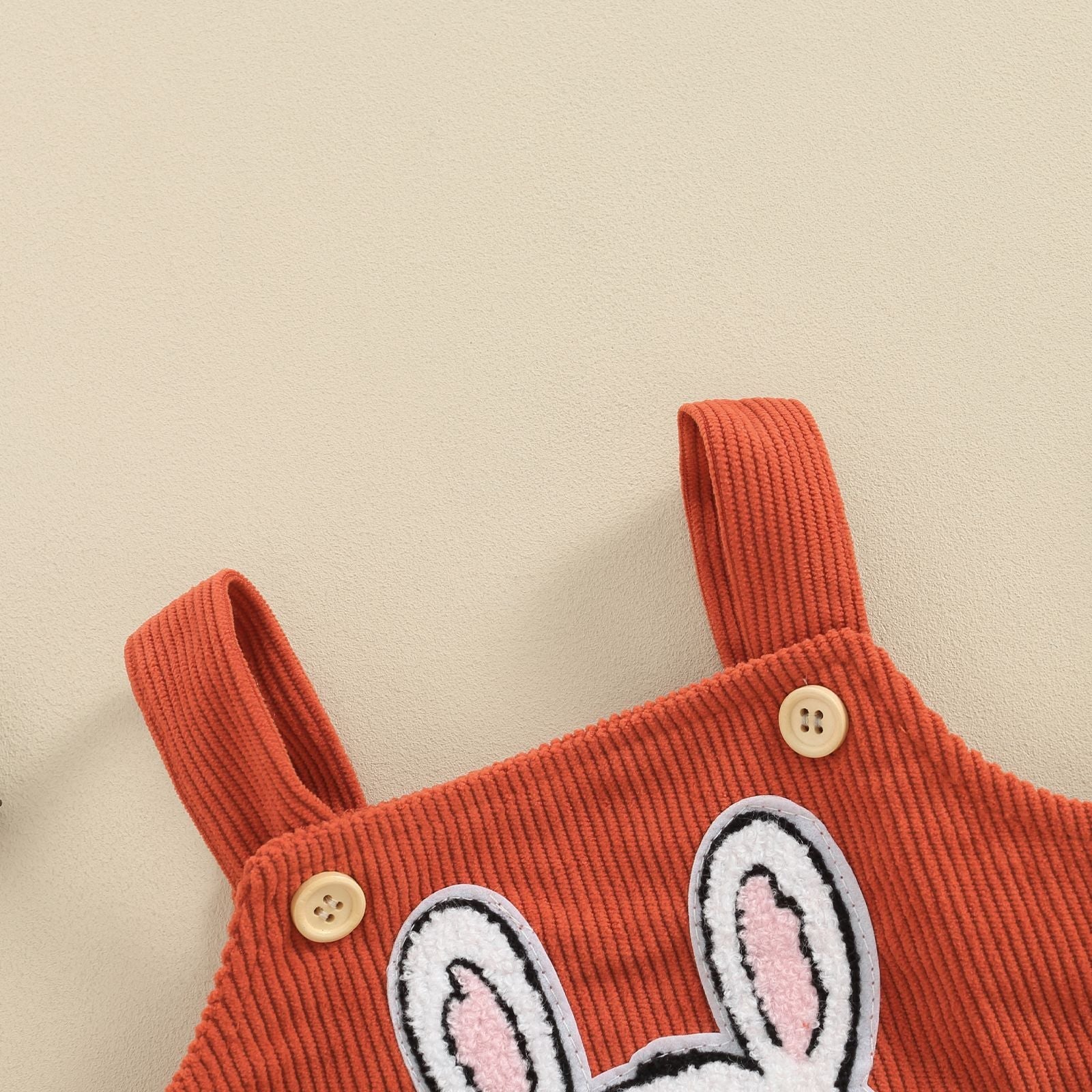 Corduroy Children’s Clothing Easter Cute Baby Girl Cartoon Rabbit Embroidered Romper - Corduroy Baby Girl Rabbit