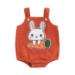 Corduroy Children’s Clothing Easter Cute Baby Girl Cartoon Rabbit Embroidered Romper - Corduroy Baby Girl Rabbit