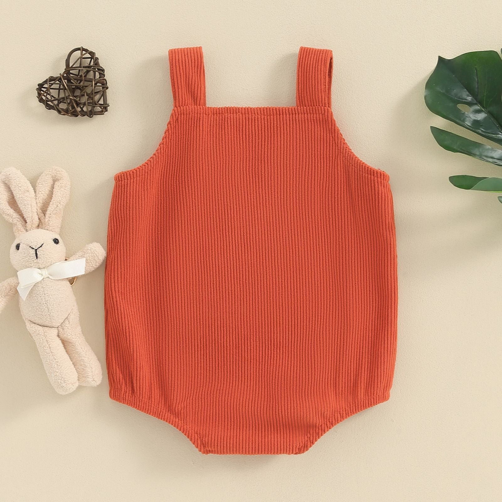 Corduroy Children’s Clothing Easter Cute Baby Girl Cartoon Rabbit Embroidered Romper - Corduroy Baby Girl Rabbit