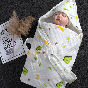 USA 4-Layer Gauze Baby Blanket with Avocado Little Elk and Rainbow Designs - Snuggle Up Our Silly Quilt united states