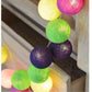 Cotton Ball Lighting Chain with Battery USB and Plug-in Options for Festivals - Plug cotton ball lighting chain festival