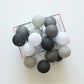 Cotton Ball Lighting Chain with Battery USB and Plug-in Options for Festivals - Plug cotton ball lighting chain festival