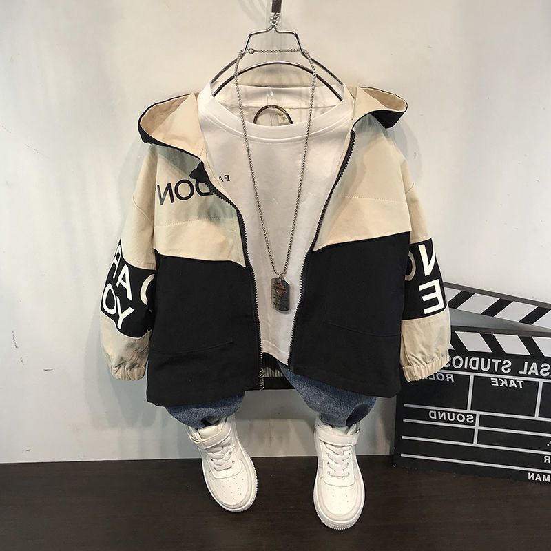 Cotton Jacket for Men in Black with Closed Zip Spring and Autumn - Teleplus united states chf cotton jacket