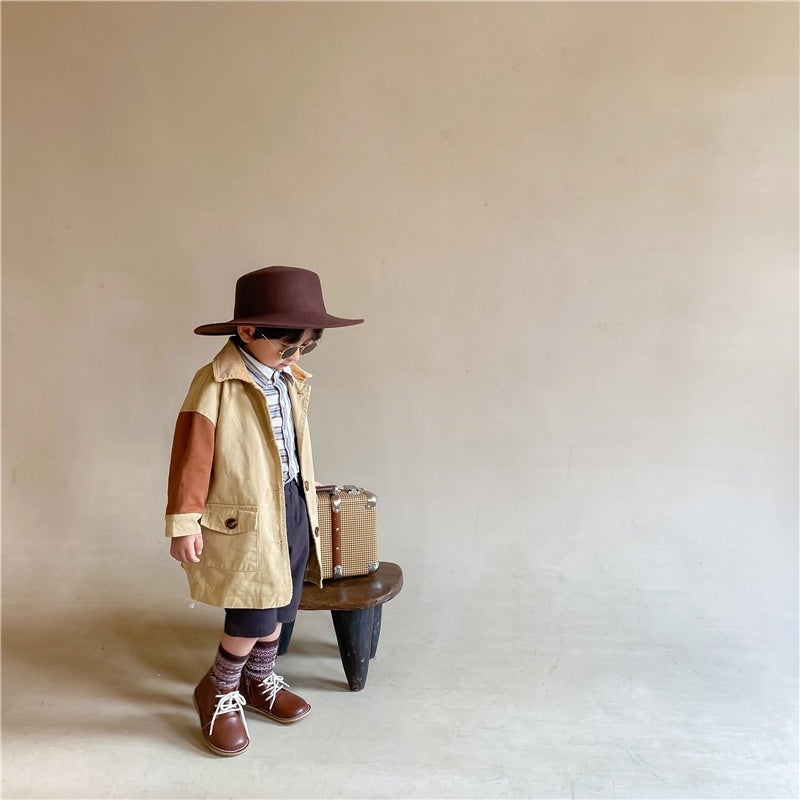 Cotton Korean Baby Windbreaker with Sleeve Color Contrast Small Sizes - Teleplus windbreaker sleeve color contrast small