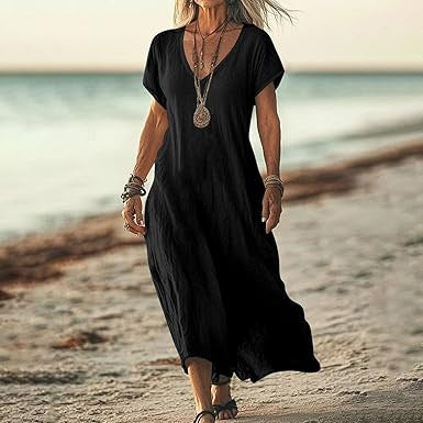 Cotton Linen Low Waist Foldable Pullover for Women Plus Size S-5XL - Teleplus