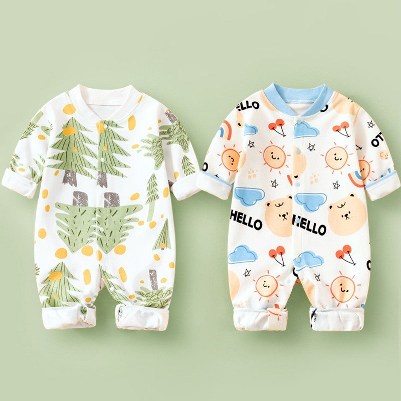 Cotton Long Sleeved Spring Clothing Children’s Jumpsuit - Cotton Long Sleeved Children’s Jumpsuit for All Seasons