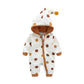 Cotton Printed Baby Hooded Crawling Bodysuit - Crawl in Style with Our Cotton Printed Baby Bodysuit