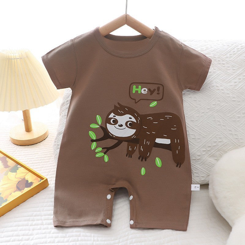 Cotton Summer New Korean Style Baby Boy Thin Women’s Short-sleeved Children’s Jumpsuit - Korean Cotton Jumpsuit