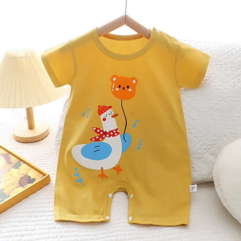 Cotton Summer New Korean Style Baby Boy Thin Women’s Short-sleeved Children’s Jumpsuit - Korean Cotton Jumpsuit