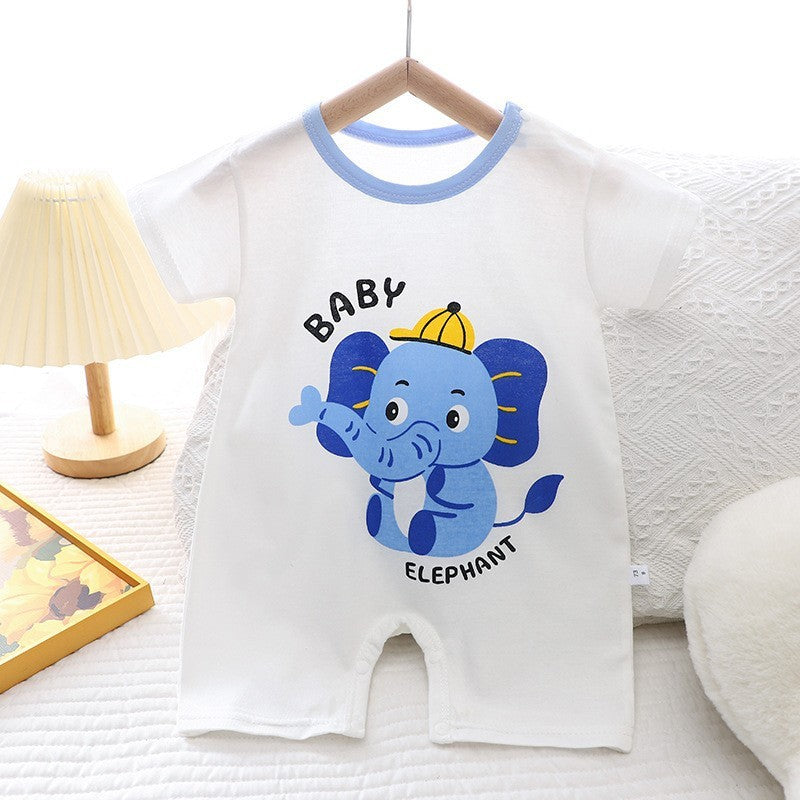 Cotton Summer New Korean Style Baby Boy Thin Women’s Short-sleeved Children’s Jumpsuit - Korean Cotton Jumpsuit