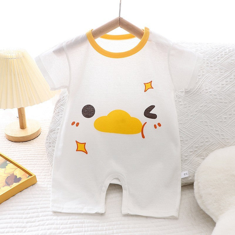 Cotton Summer New Korean Style Baby Boy Thin Women’s Short-sleeved Children’s Jumpsuit - Korean Cotton Jumpsuit