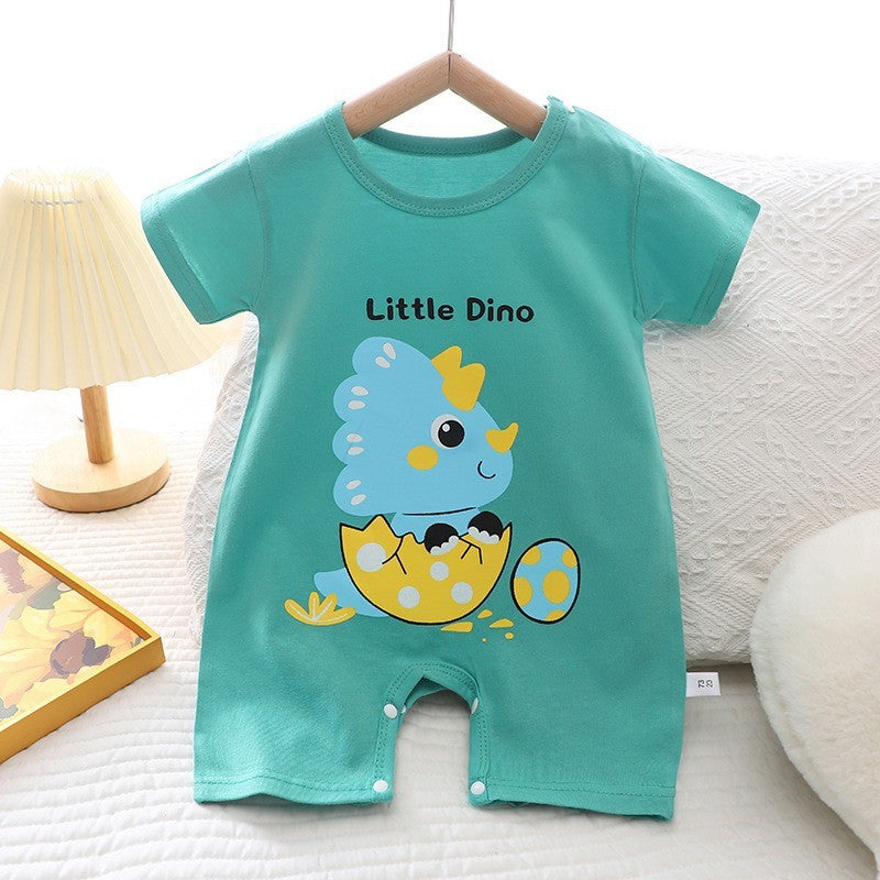 Cotton Summer New Korean Style Baby Boy Thin Women’s Short-sleeved Children’s Jumpsuit - Korean Cotton Jumpsuit