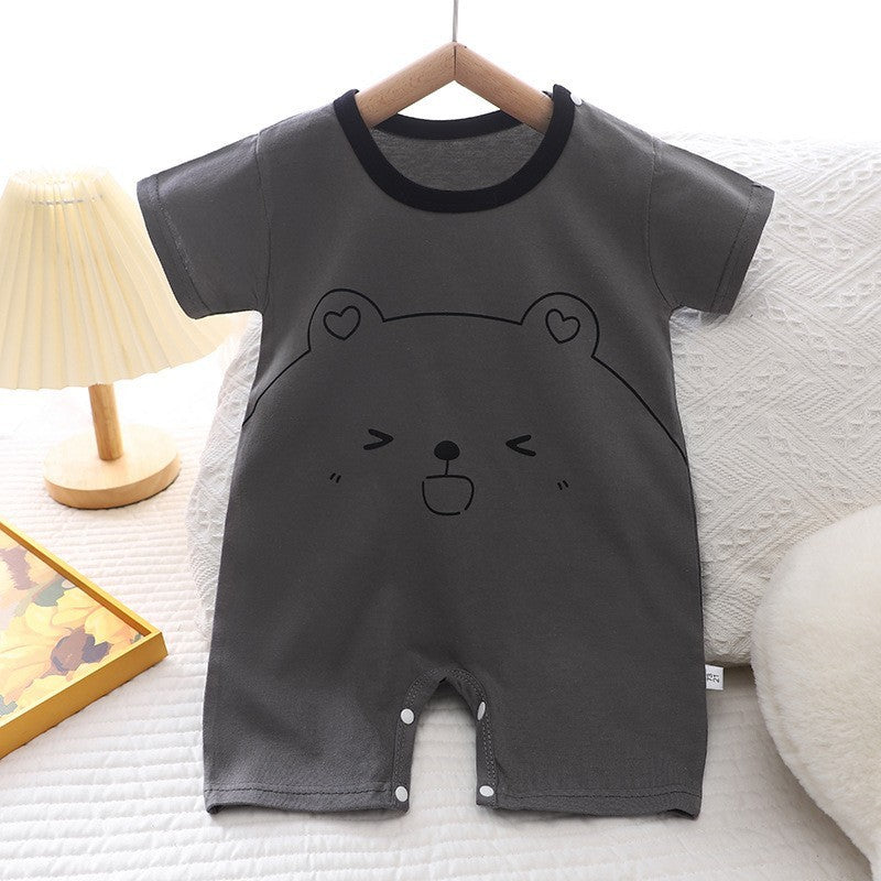 Cotton Summer New Korean Style Baby Boy Thin Women’s Short-sleeved Children’s Jumpsuit - Korean Cotton Jumpsuit