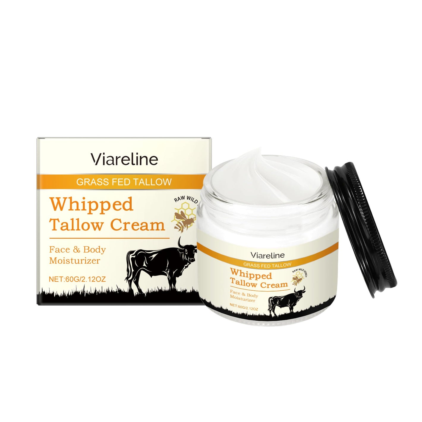 Cow Fat Honey Moisturizing Cream with Glycerin and Mineral Oil - Teleplus cow fat honey moisturizing cream