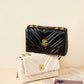 Cowhide Diamond Chain Square Shoulder Messenger Bag with Clamshell Design - Teleplus cowhide diamond chain square