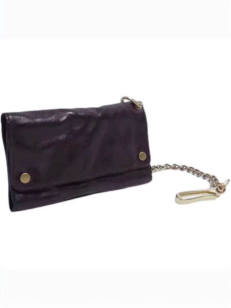 Cowhide Leather Wallet for Men with Buckle in United States CHF - Hauntingly Cool Skeleton-skin All Your Cash united