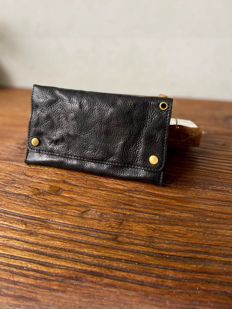 Cowhide Leather Wallet for Men with Buckle in United States CHF - Hauntingly Cool Skeleton-skin All Your Cash united