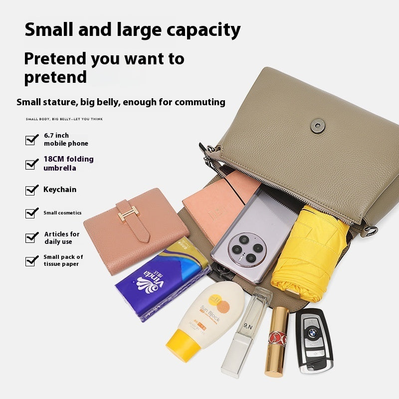 Cowhide Stylish Simple Women’s Shoulder Bag in Multiple Colors - cowhide stylish simple versatile crossbody