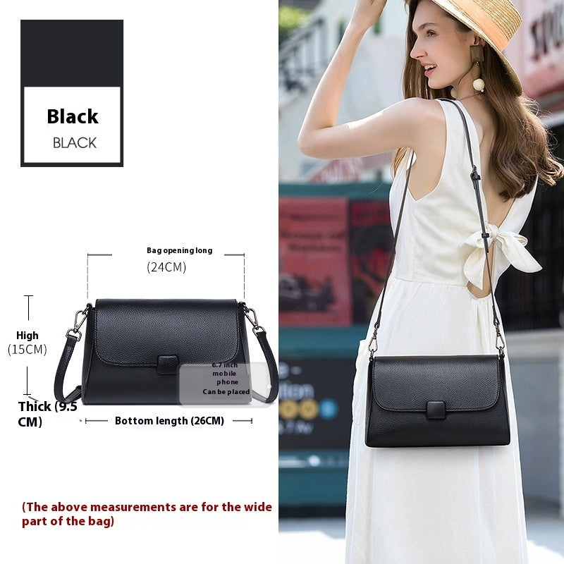 Cowhide Stylish Simple Women’s Shoulder Bag in Multiple Colors - cowhide stylish simple versatile crossbody