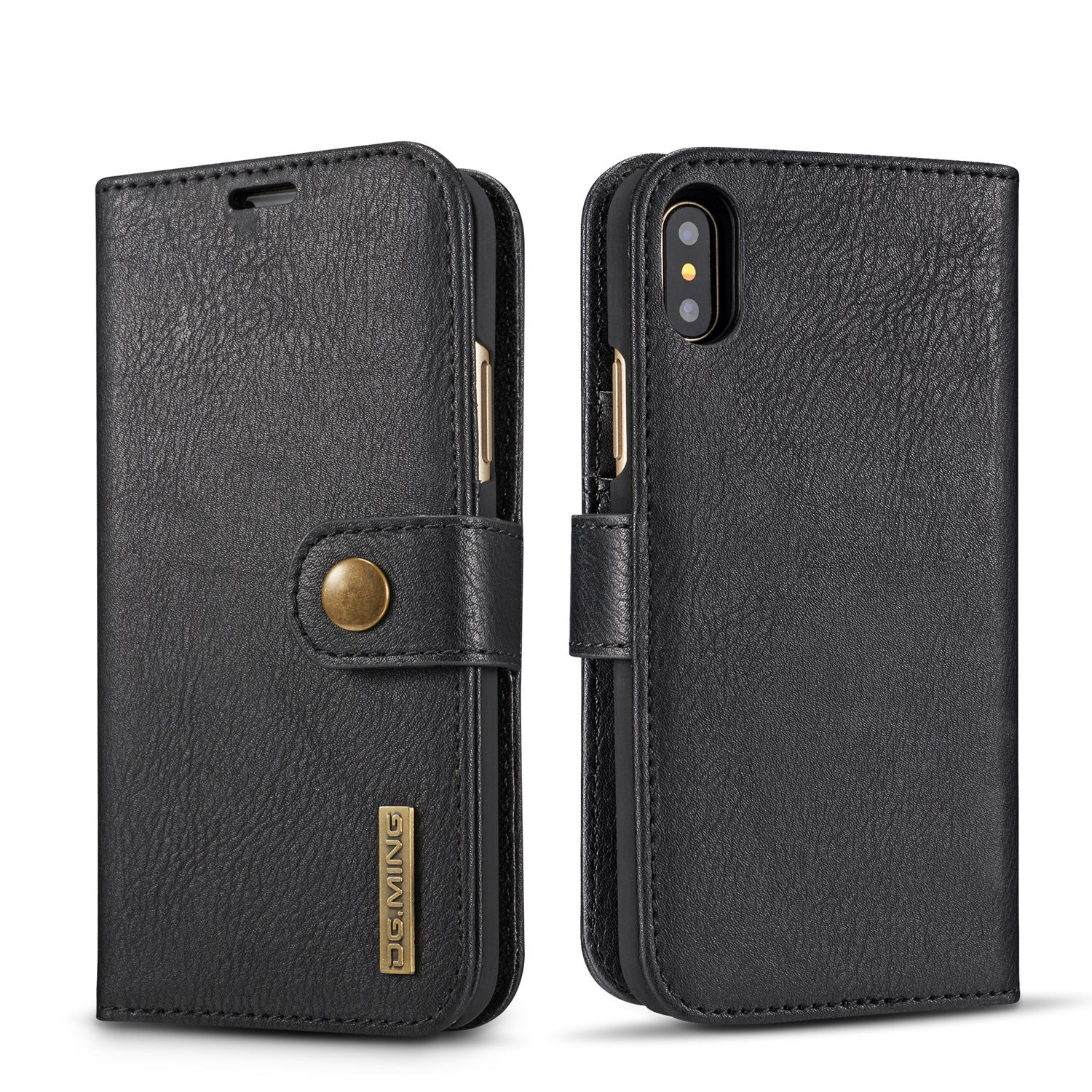 Cowhide Two-fold Split Adsorption Mobile Phone Leather Case - Cowhide Two-fold Mobile Phone Leather Case