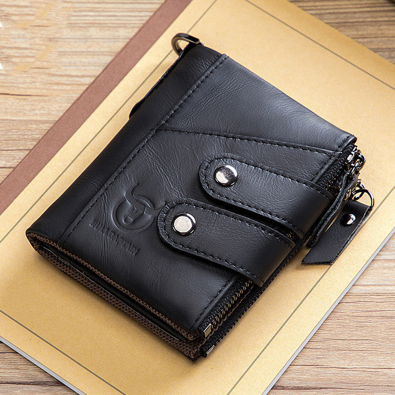 Cowhide Wallet for Men in Polyester with U.S. and CHF Compatibility - Wallet: For Style Cash Stash Adventures united