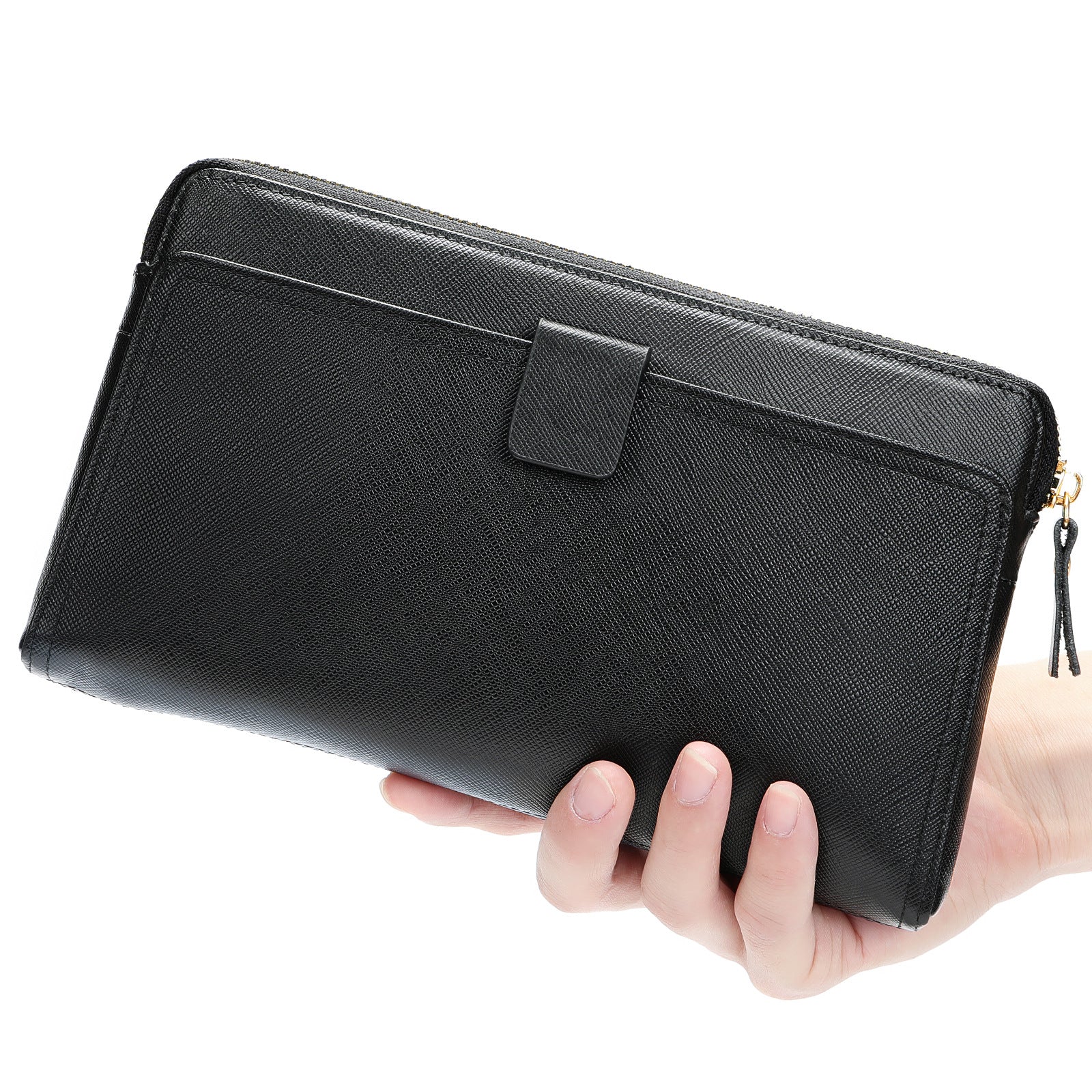 Crazy Horse Leather Brown Wallet for Men Genuine Business Bifold - crazy horse leather brown