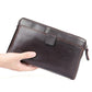 Crazy Horse Leather Brown Wallet for Men Genuine Business Bifold - crazy horse leather brown