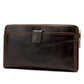 Crazy Horse Leather Brown Wallet for Men Genuine Business Bifold - crazy horse leather brown