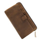 Crazy Horse Leather Brown Wallet for Men Genuine Business Bifold - crazy horse leather brown