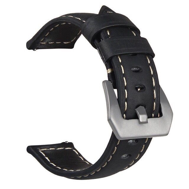 Genuine Crazy Horse Leather Pin Buckle Strap for Paner Watches - 22-26mm crazy horse leather pin buckle strap