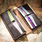 Crazy Horse Leather Wallet Full Grain Cowhide Bifold Retro Style for Men - crazy horse