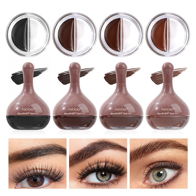 Cream Eyebrow Gel Long-Lasting Waterproof Setting for Universal Skin - Teleplus eyebrow gel long-lasting cream setting