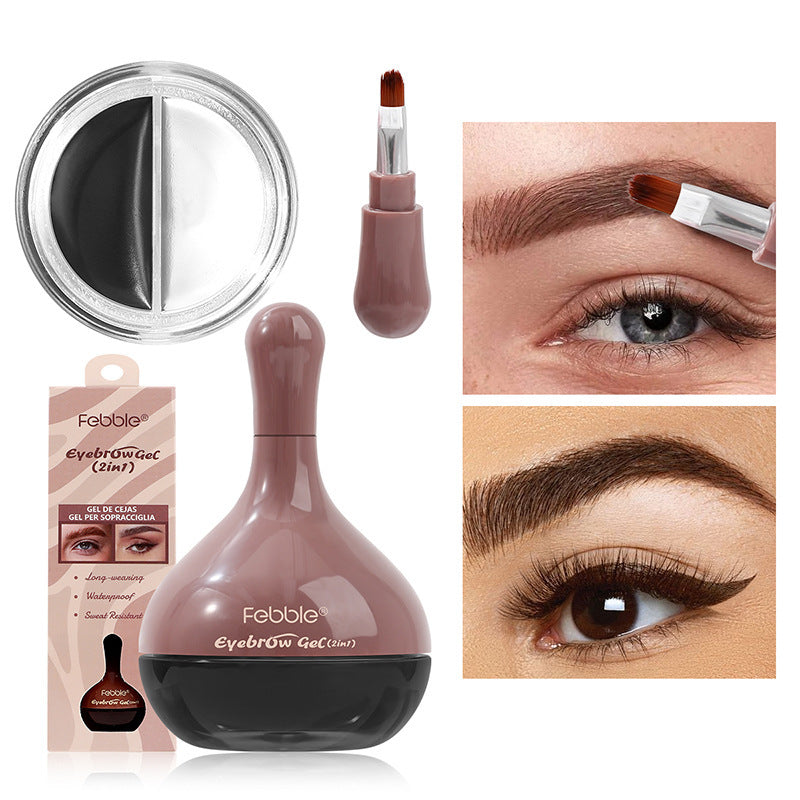 Cream Eyebrow Gel Long-Lasting Waterproof Setting for Universal Skin - Teleplus eyebrow gel long-lasting cream setting
