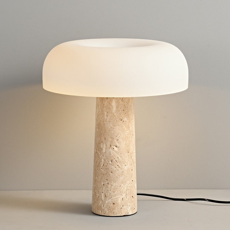 Cream Style Creative Cave Stone Glass Lamp for Bedroom Bedside Ambience - cream style creative living bedroom bedside