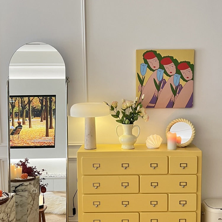 Cream Style Creative Cave Stone Glass Lamp for Bedroom Bedside Ambience - cream style creative living bedroom bedside