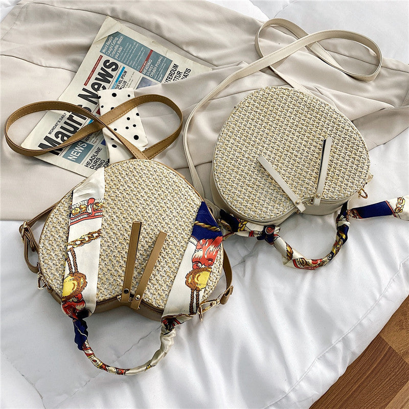 Creamy White Polyester Shoulder Messenger Bag with Heart Shape and Inner Zipper - Teleplus straw silk scarf spring