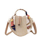 Creamy White Polyester Shoulder Messenger Bag with Heart Shape and Inner Zipper - Teleplus straw silk scarf spring