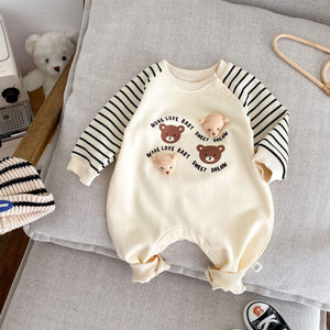 Creative And Minimalist Baby Teddy Bear Jumpsuit - Teddy Bear Jumpsuit for Tiny Trendsetters Everywhere