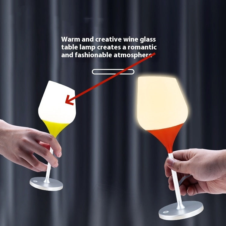 Creative Charging Wine Glass Atmosphere Table Lamp with 3600mA Red LED - Teleplus creative charging wine glass