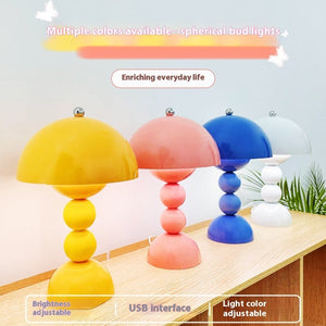 Creative Cute Bud Table Lamp for Atmosphere Decoration with Power Supply Socket - creative cute bud table lamp