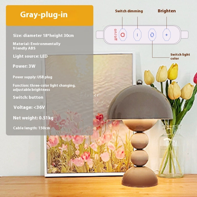 Creative Cute Bud Table Lamp for Atmosphere Decoration with Power Supply Socket - creative cute bud table lamp