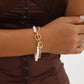 Fashion Pearl Bracelet with Electroplating Gold and Rhinestones - Creative OT Buckle creative fashion pearl bracelet