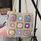 Creative Hand Weaving Stereo Flower Shoulder Bag with Cotton and Wool Design - Teleplus creative hand weaving stereo