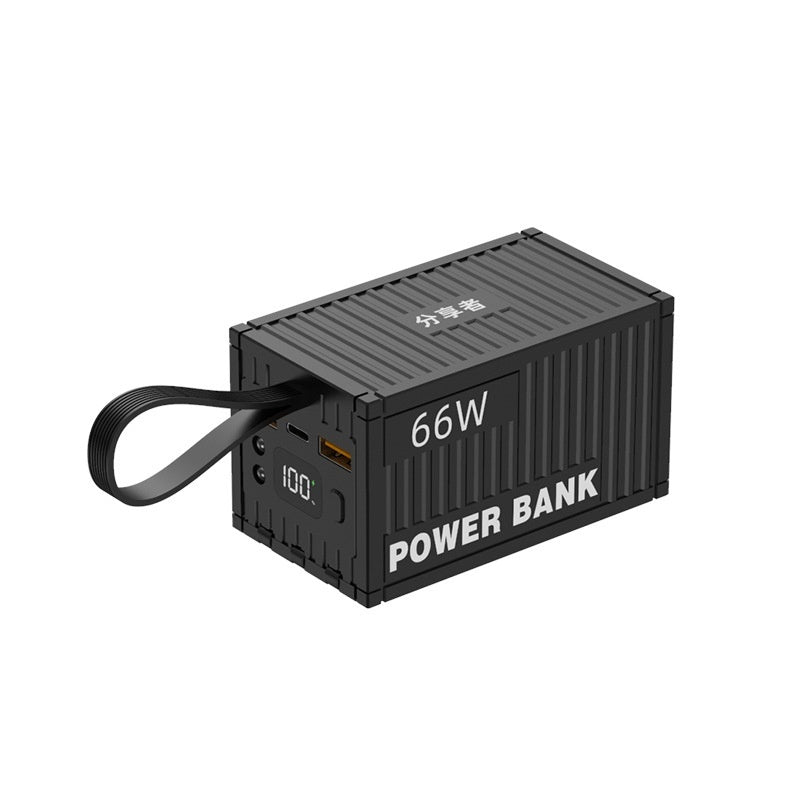 Creative Large Capacity Container With Line 66W Super Fast Power Bank 20000 MA Mobile Power Supply - Creative Large