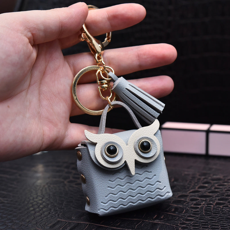 Creative Leather Key Chain Pendant in Multiple Colors for United States Buyers - Owl You Need Is This Coin Purse united
